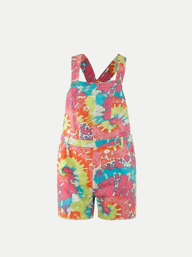 Girls Multicolor Tie-dye Dungarees - Dungarees & Jumpsuits | Buy online on ZillyBuy