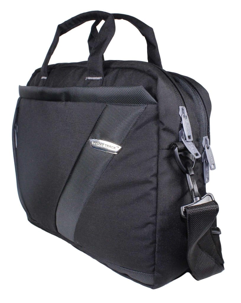 Mount Track Black Unisex Sling Bag, Shoulder Messenger Bag with Laptop Sleeve for laptop, ipad, tablets, netbooks, notebooks
