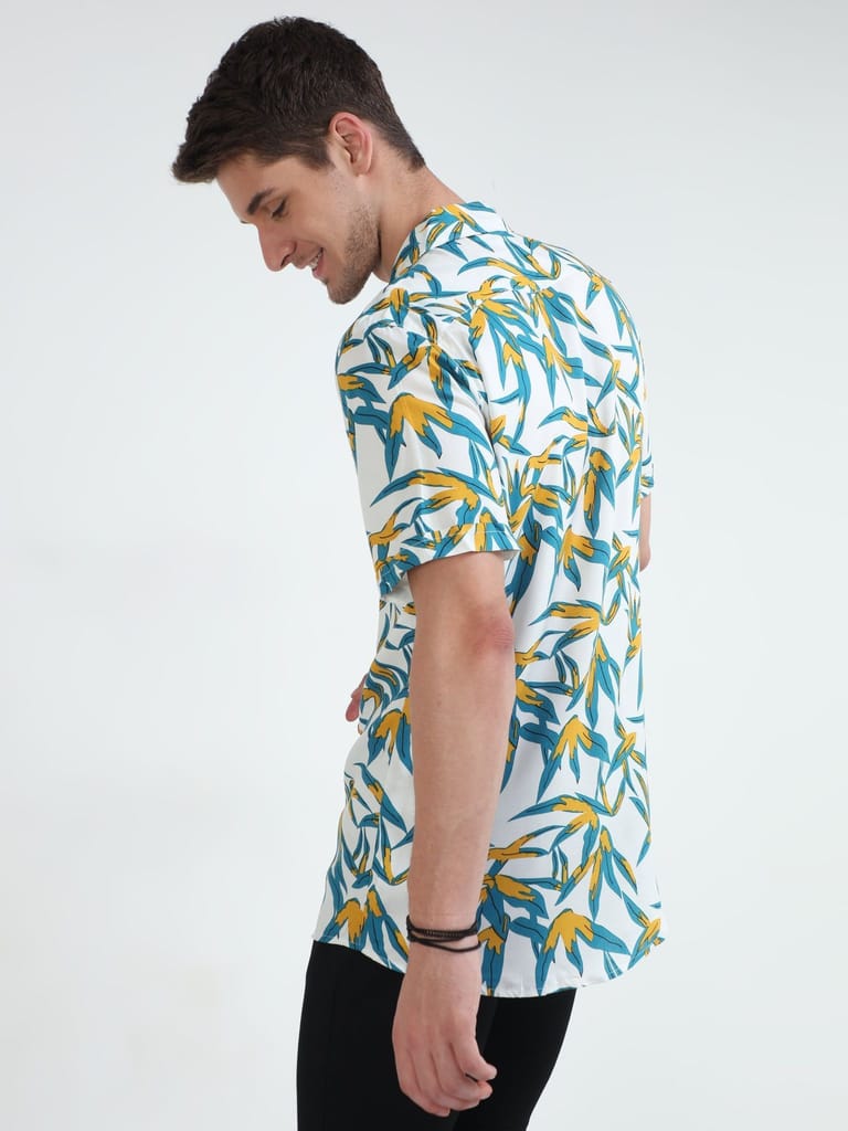 Tropicool Breeze Printed Half Sleeves Cuban Collar Shirt