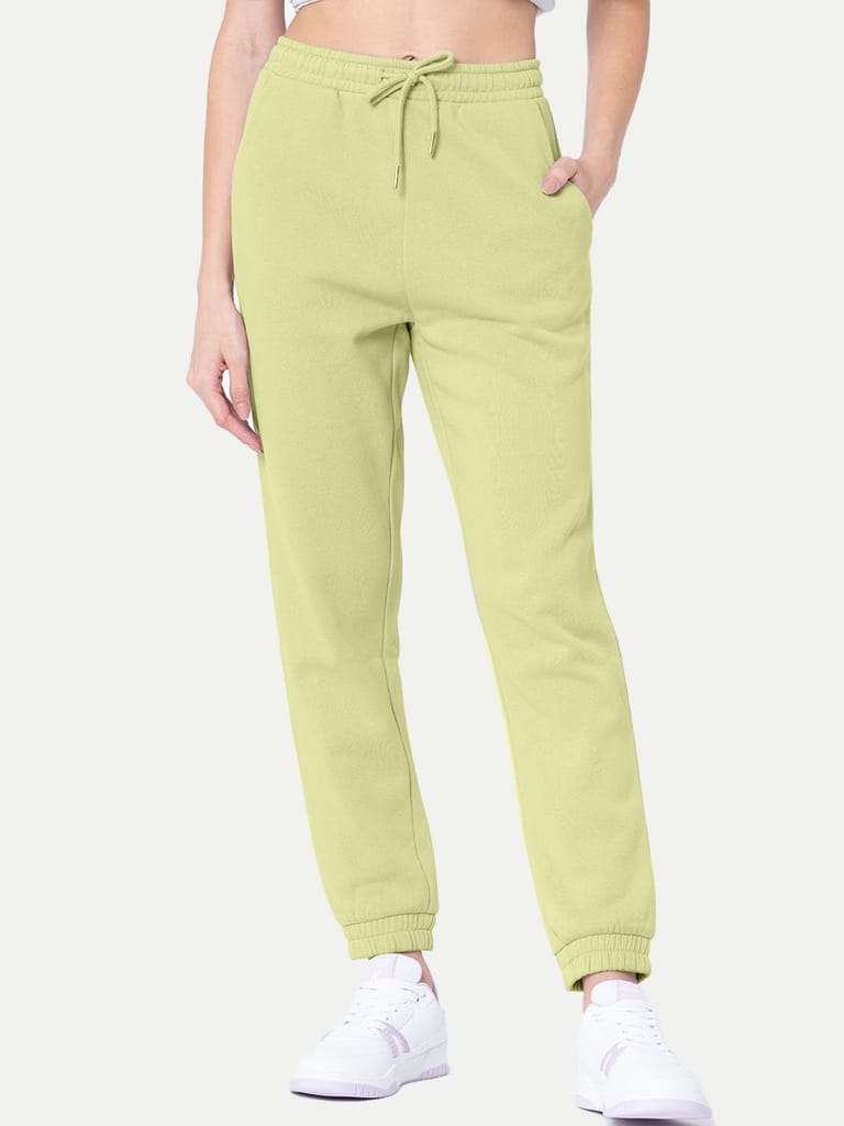 Womens Apple green Solid Joggers - Joggers | Buy online on ZillyBuy