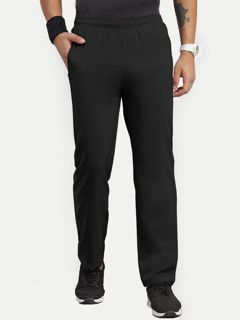 Men Black Polyester Regular Fit comfortable wear joggers - Joggers | Buy online on ZillyBuy