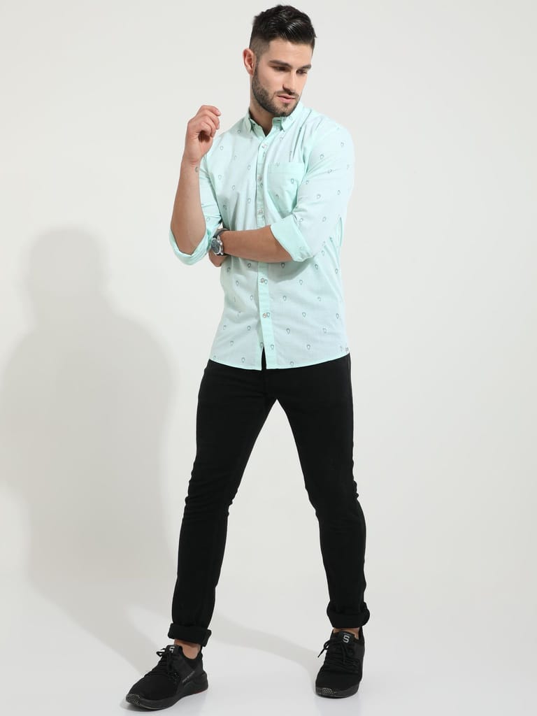 Naive Mint Linen Shirt