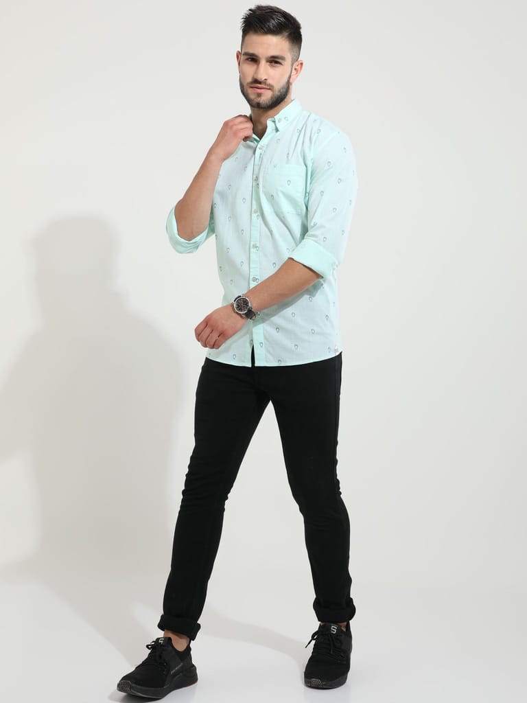 Naive Mint Linen Shirt