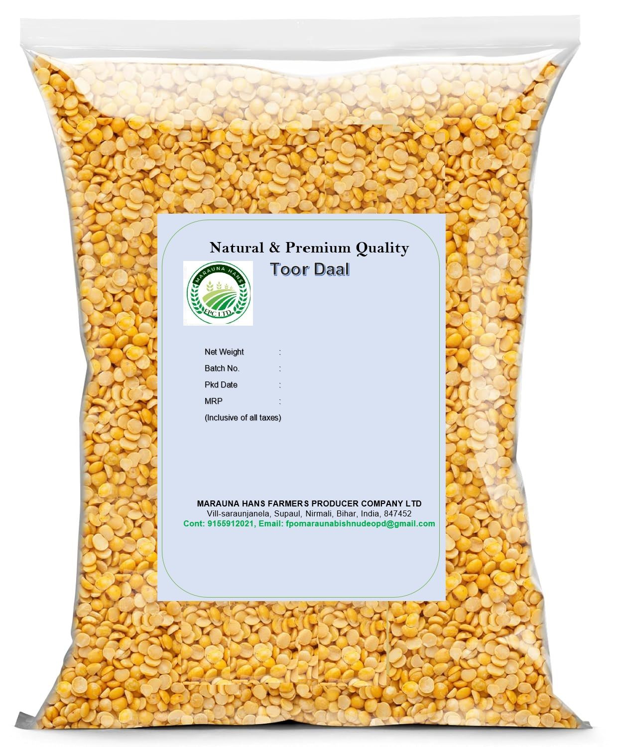 Toor Dal Unpolished, High Protein Sortex Clean, (Arhar Dal, 1000g Pack of 1)