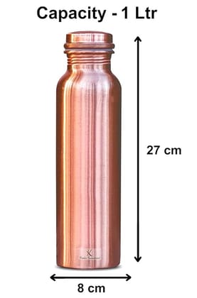Pure Copper Water Bottle,1Ltr
