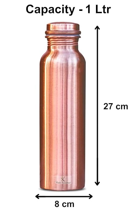 Pure Copper Water Bottle,1Ltr