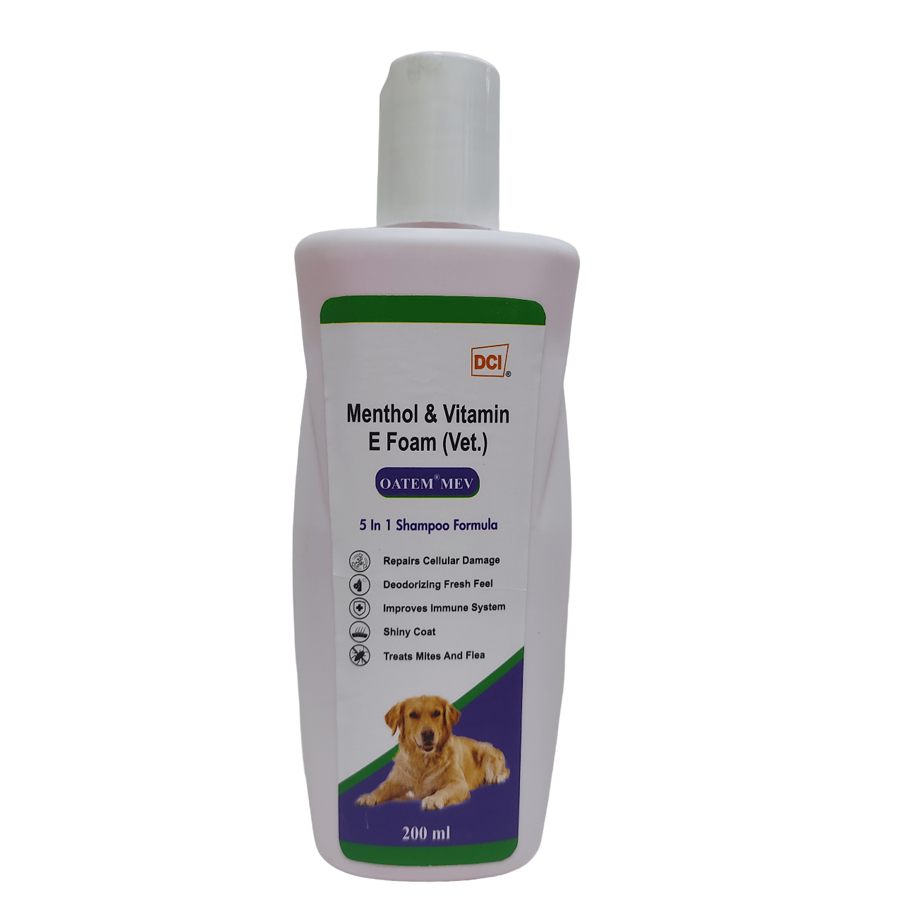 OATEM MEV Menthol & Vitamin E 5-in-1 Pet Shampoo, 200ml for Dogs
