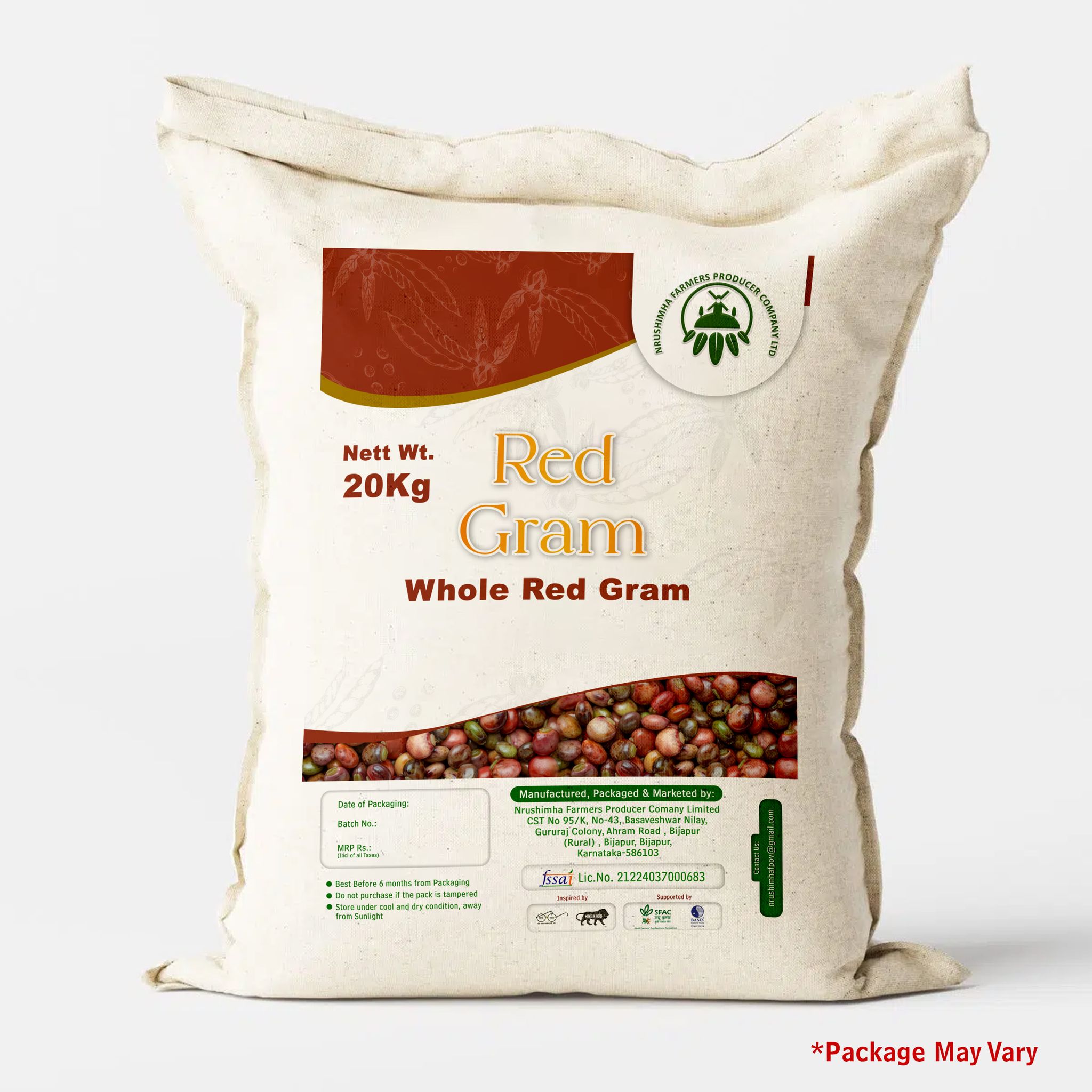 NFPC Redgram 20 Kg pack