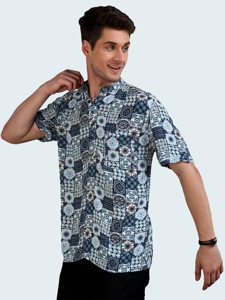 Kaleidoscope Printed Half sleeves Kurta Shirt