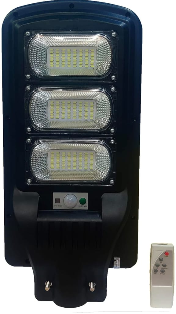 Solar LED Street Light 90w with Integrated Solar Panel and Batteries (Automatic On-Off, Remote Controlled)