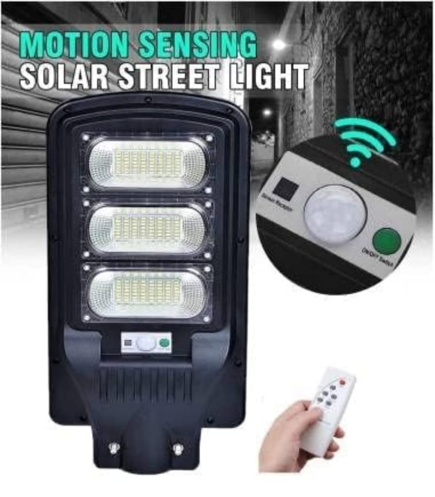 Solar LED Street Light 90w with Integrated Solar Panel and Batteries (Automatic On-Off, Remote Controlled)