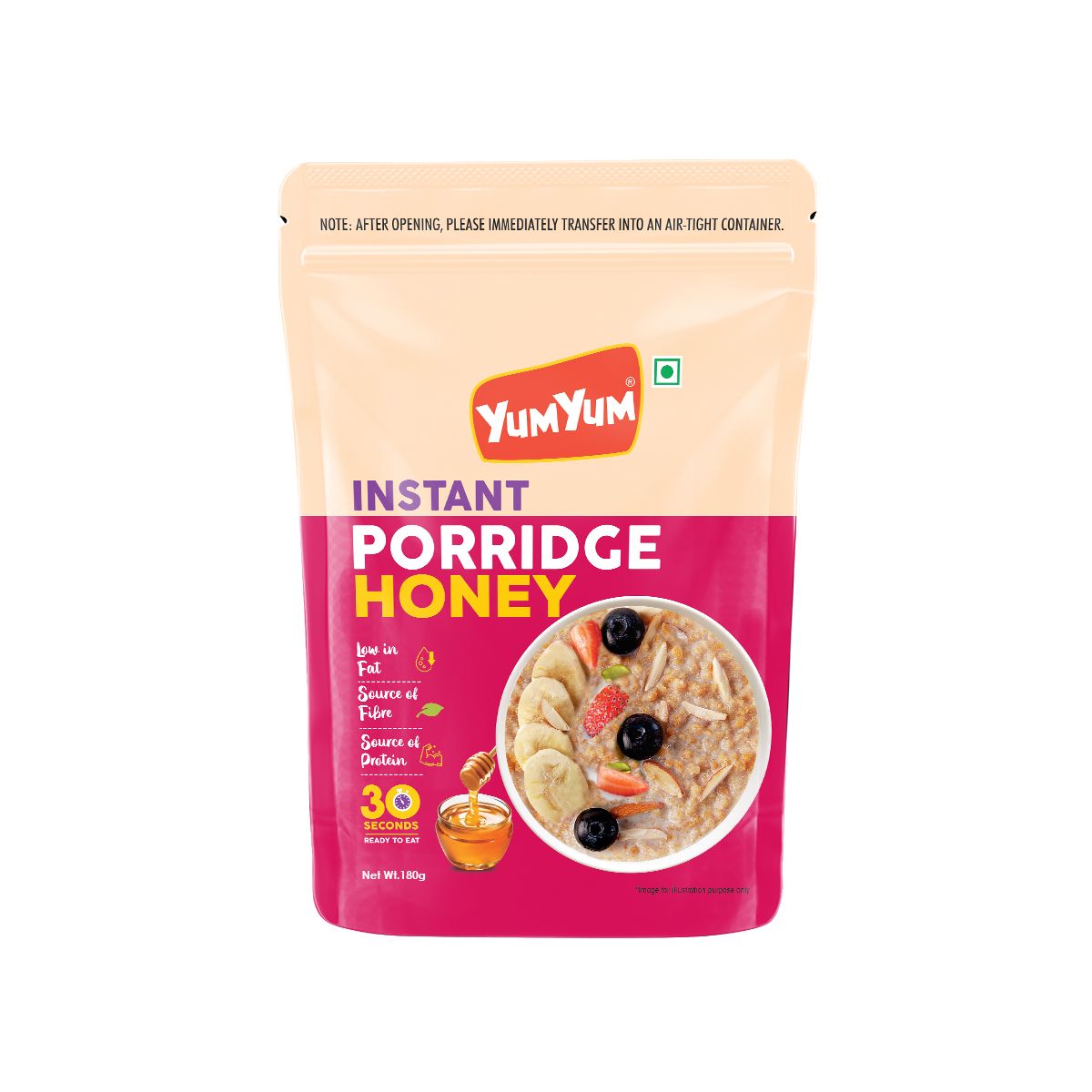 Yum Yum Instant Roasted Honey Porridge 360g (2 x 180g)