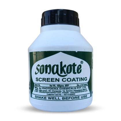 MrKrafts Sonakote Screen Coating Emulsion 400G Bottle with 2 Sensitizer Pouch (Green)