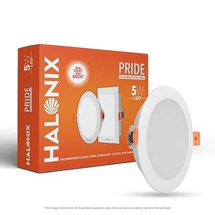 5W 6500K Pride recessed led downlighter | Cut out- 2.6 inch, Dia- 4.2 inch | Led Ceiling Light for Home, Shop and Office |Pack of 4