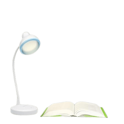 Re-Chargeable LED Table Lamp, Flexible Design with 3 Grade Dimming |6W Desk Lamp for Study | White, ABS, Pack of 1