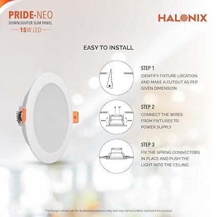 15W 6500K Pride recessed led downlighter | Cut Out- 5.15 inch, Dia- 6.2 inch | Led Ceiling Light for Home, Shop and Office |Pack of 2