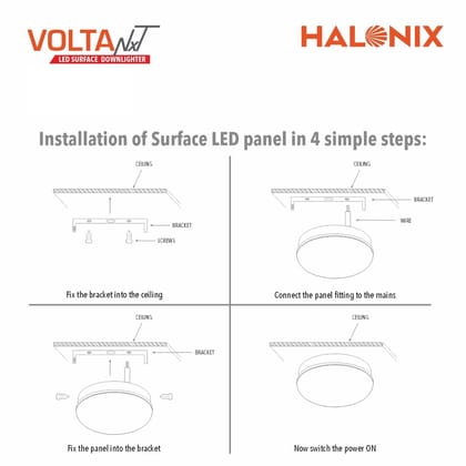 Volta NXT 12W 6500K Led Surface downlighter Pack of 2