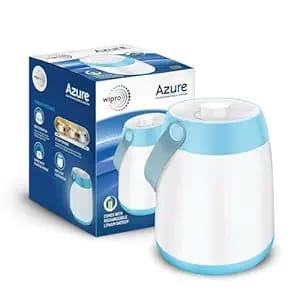 Azure LED Rechargeable Lantern|360 Degree Light Distribution|Tunable White 2700K-6500K|1800 mAh Li Ion Battery | Pack of 1