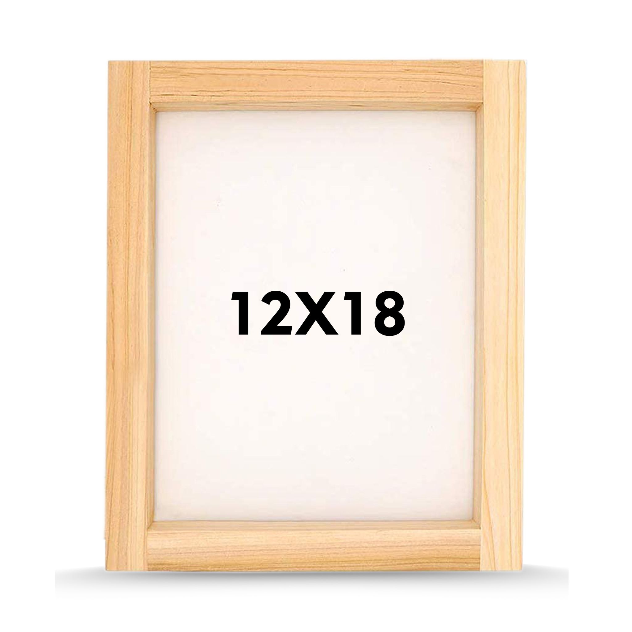 (12X18 Inch)Wooden Screen Printing Frame with Pre-Stretched 120No. Mesh
