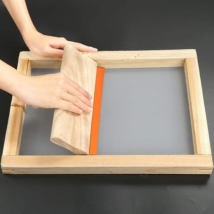 (10X12 Inch)Wooden Screen Printing Frame with Pre-Stretched 120No. Mesh