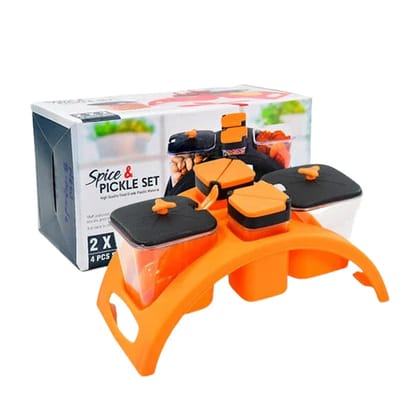 Multipurpose Pickle Jar Set (Multicolour, 4 Pcs)