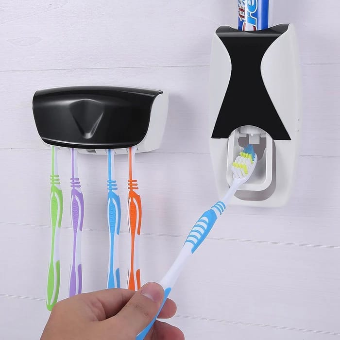 Toothpaste Dispenser & Tooth Brush With Toothbrush pack of 2
