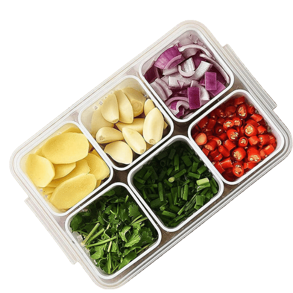 Fridge Storage Boxes Freezer Storage Containers, Container for Kitchen Storage Set, Storage in Kitchen, Vegetable Storage, Draining Crisper Refrigerator Food Box (1 Pc)