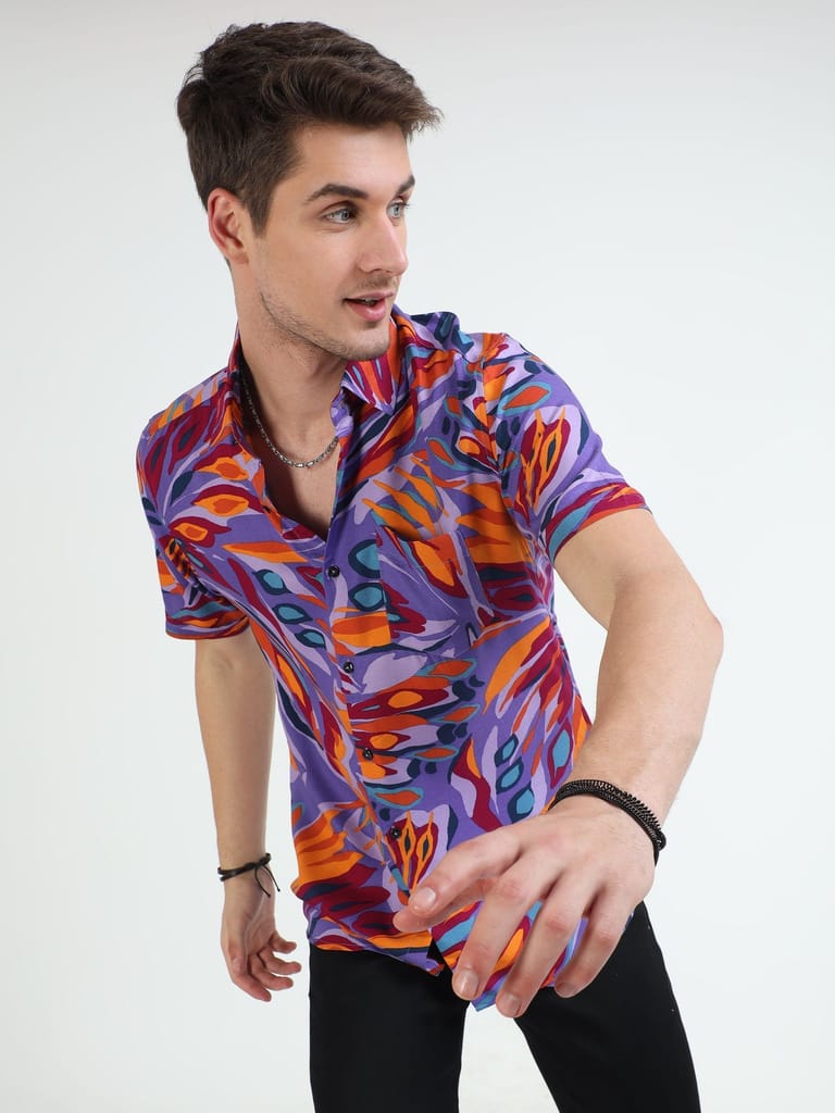 Prism Streak Half Sleeves Shirt