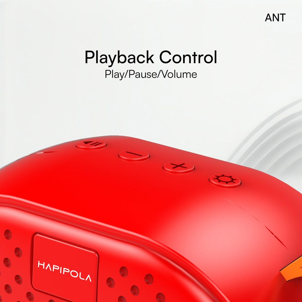 HAPIPOLA BLUETOOTH SPEAKER ANT Immersive Audio | Good Bass | Light Weight 5 hours Playback | Playback Control AUX, USB, TF Card | Upto 10m Range Hands-free calls | Micro Interface