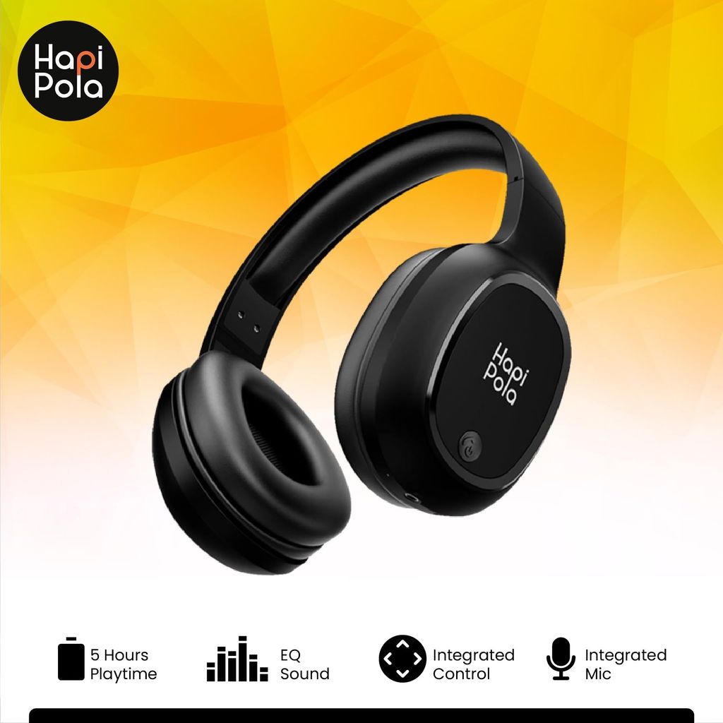 HAPIPOLA Wireless Earphone Rogue | Immersive Audio | Thumping Bass | Light Weight 46 Hours Stand-by | 5 Hours Playback 10mm Drivers | Soft Premium Cushion Connect AUX Wire | Bluetooth v5.0