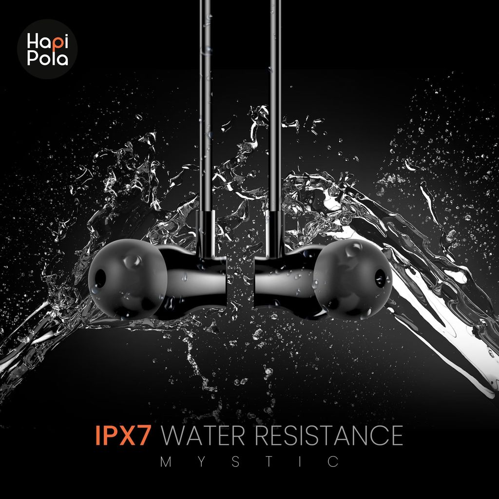 HAPIPOLA Wireless Earphone Mystic | Bluetooth | 18 HRS Playback | 250 HRS Stand-by in Line Mic | Volume Control | BT 5.0 Micro USB Charging | Dual Pairing