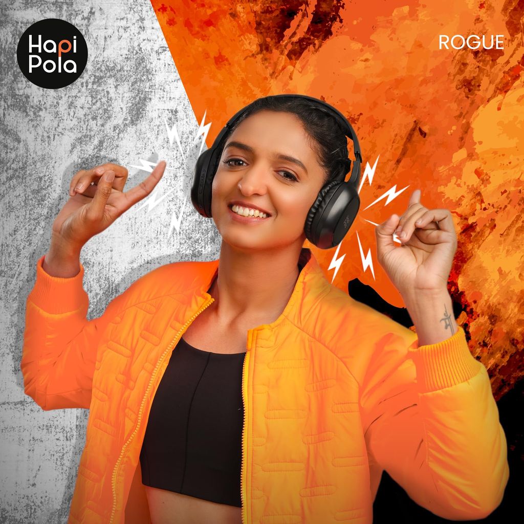 HAPIPOLA Wireless Earphone Rogue | Immersive Audio | Thumping Bass | Light Weight 46 Hours Stand-by | 5 Hours Playback 10mm Drivers | Soft Premium Cushion Connect AUX Wire | Bluetooth v5.0