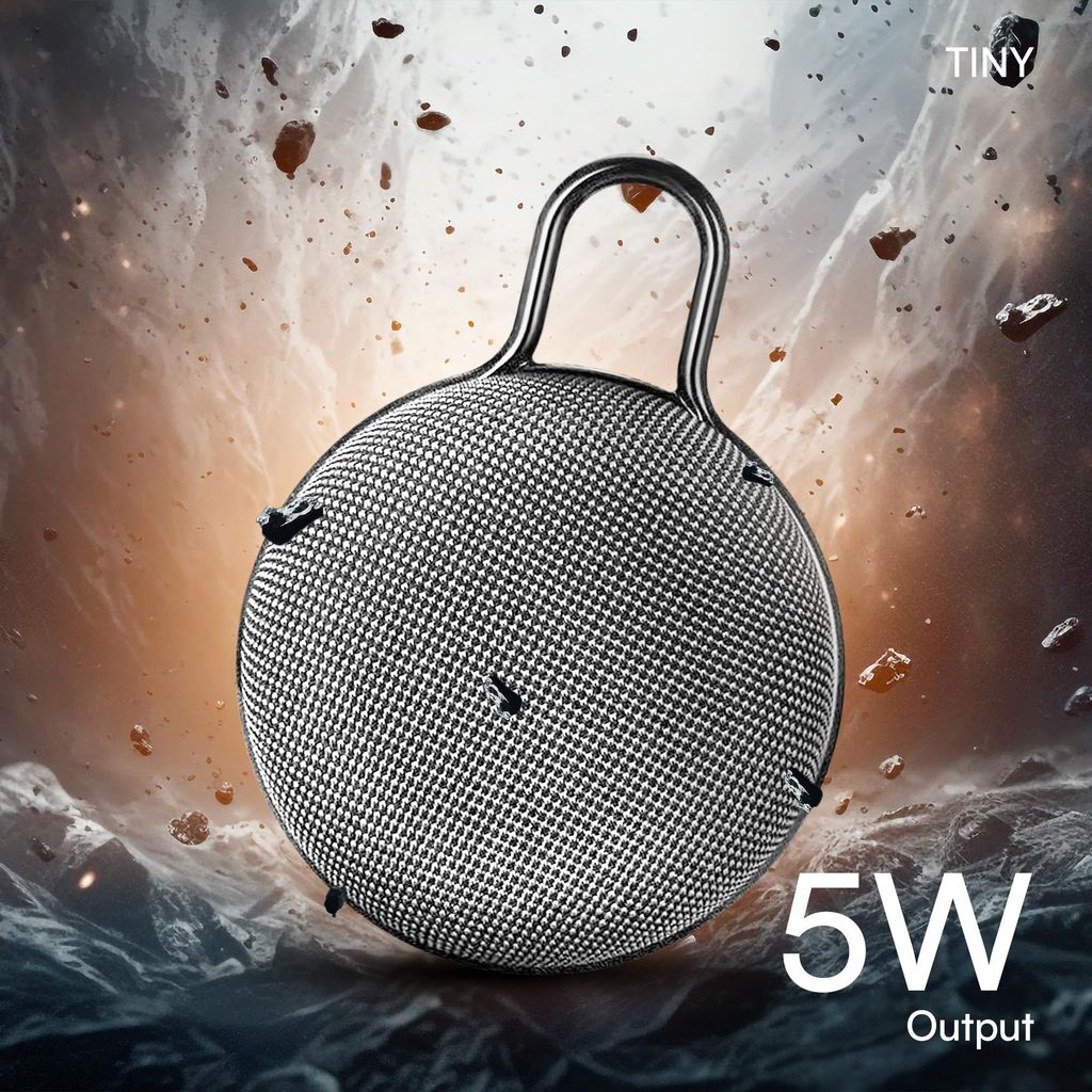 HAPIPOLA BLUETOOTH SPEAKER TINY Immersive Audio | Good Bass | Light Weight 5 hours Playback | Playback Control Hands-free calls | Micro Interface