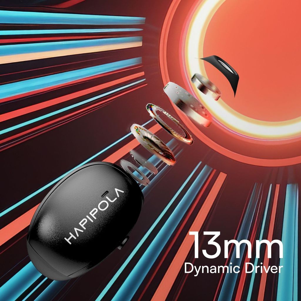 HAPIPOLA Leech Ear Buds Clip On Earbuds Open Ear Headphones Bone Conduction Earbuds OWS