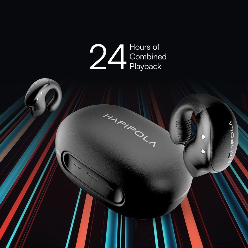 HAPIPOLA Leech Ear Buds Clip On Earbuds Open Ear Headphones Bone Conduction Earbuds OWS