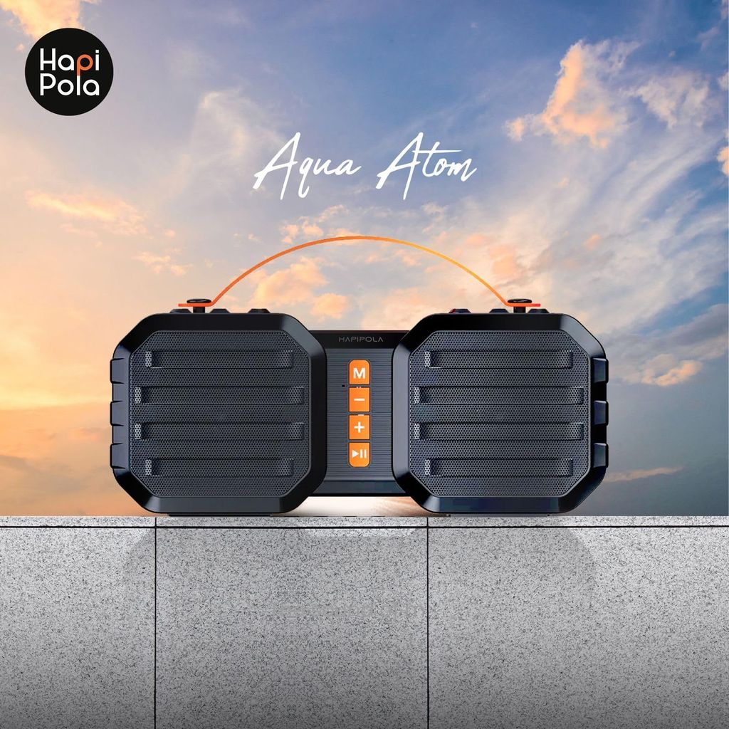 HAPIPOLA BLUETOOTH SPEAKER AQUA ATOM | Immersive Audio | Good Bass | Light Weight 10+ hours Playback | USB Input