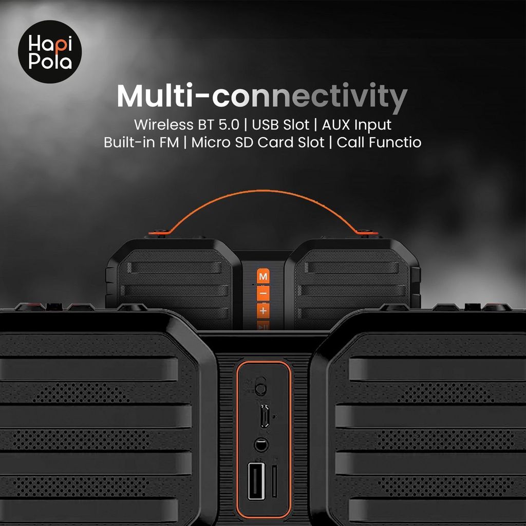 HAPIPOLA BLUETOOTH SPEAKER AQUA ATOM | Immersive Audio | Good Bass | Light Weight 10+ hours Playback | USB Input