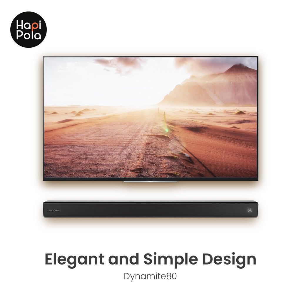 HAPIPOLA Dynamite 80 Soundbar Home Theater 2 CH Soundbar Bluetooth Connectivity