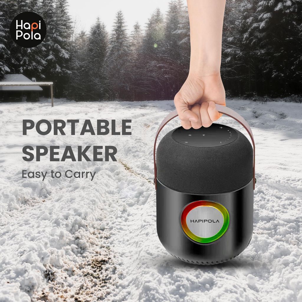 HAPIPOLA BLUETOOTH SPEAKER AQUA PULSE | Immersive Audio 100W Speaker | Good Bass | Light Weight 10+ hours Playback | USB Input | Touch Control | Built-in microphone Hands-free calls | RGB lights