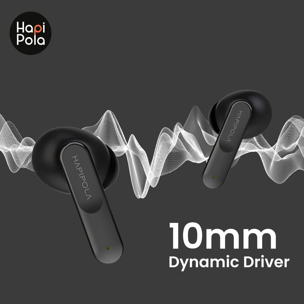 HAPIPOLA TWS Killer Bluetooth v5.0 Light Weight | 100 Hours Stand-by 23 Hours Playback | Touch Control Type C Interface
