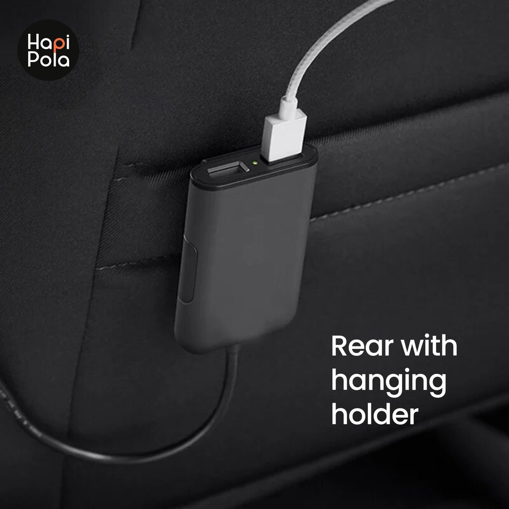 HAPIPOLA CAR Accessories Quartet 24W | 4X USB Output Fast Charging LED Indicator | Wide Compatibility for Smart Phones
