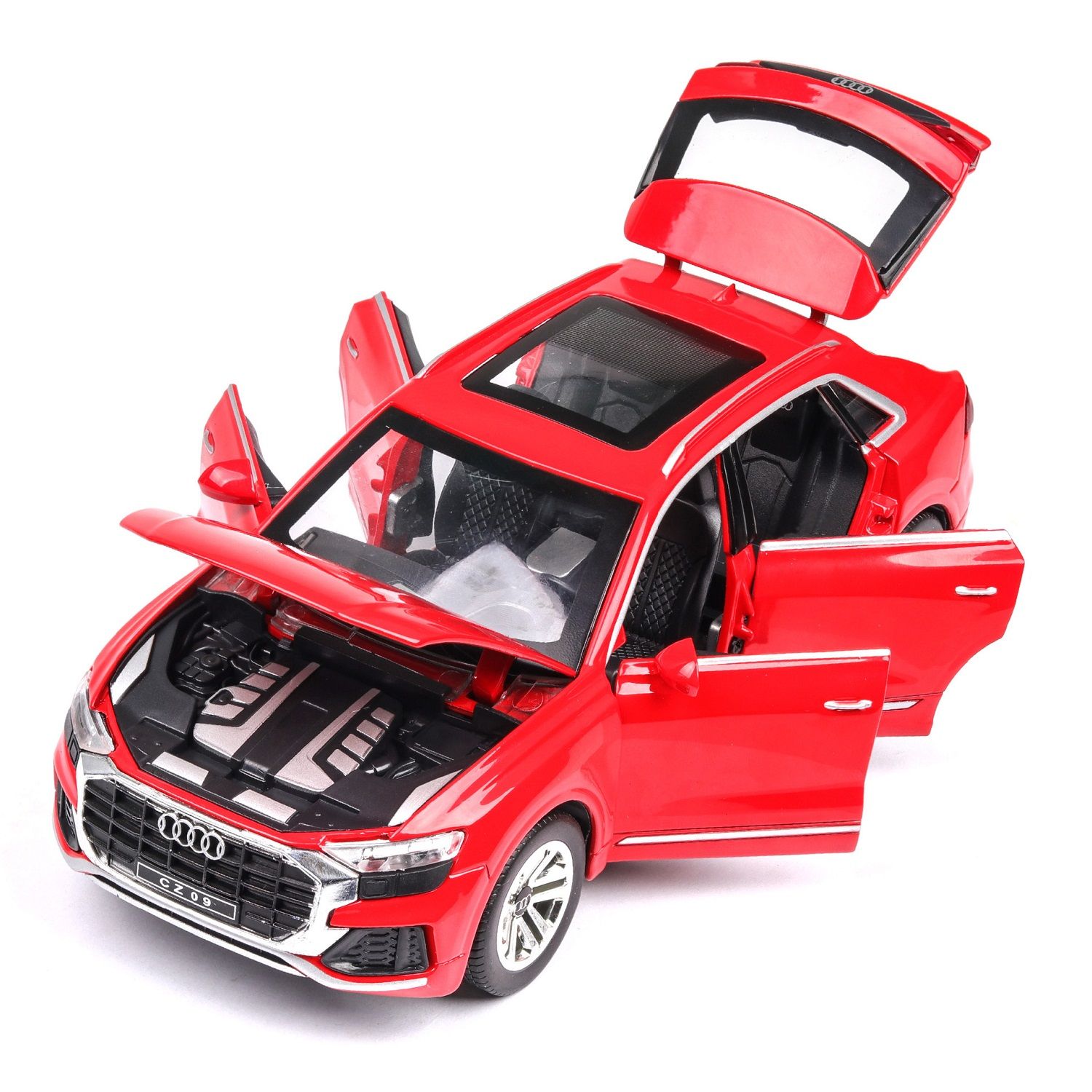 KTRS ENTERPRISE 1:24 Alloy Metal Pull Back Die-cast Car Model Pull Back car Super Openable Doors Sound and Light Doors & Light Music Boys Toys for Kids (Audi)