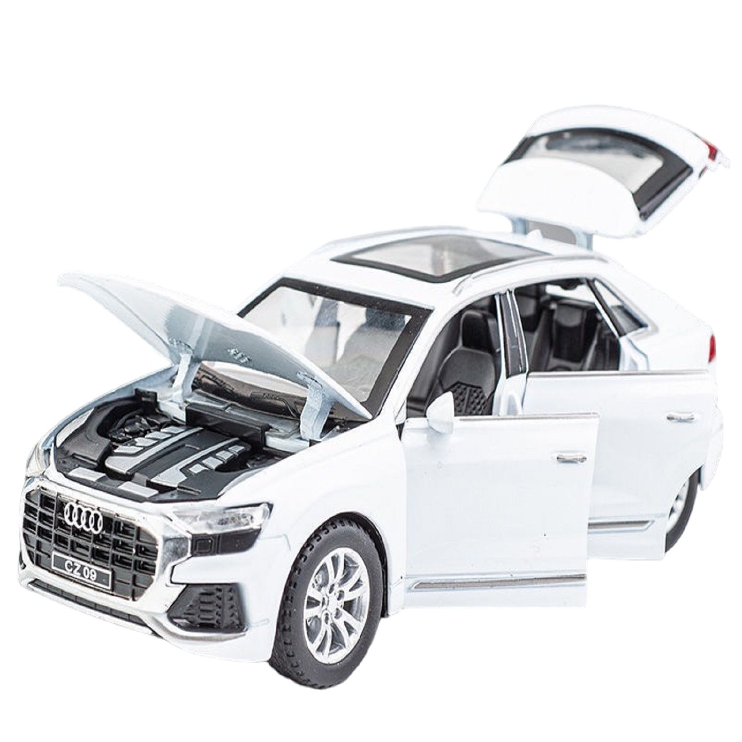 KTRS ENTERPRISE 1:24 Alloy Metal Pull Back Die-cast Car Model Car Pull Back car Super car with Openable Doors with Sound and Light Doors & Light Music Boys Toys  Kids (Audi)