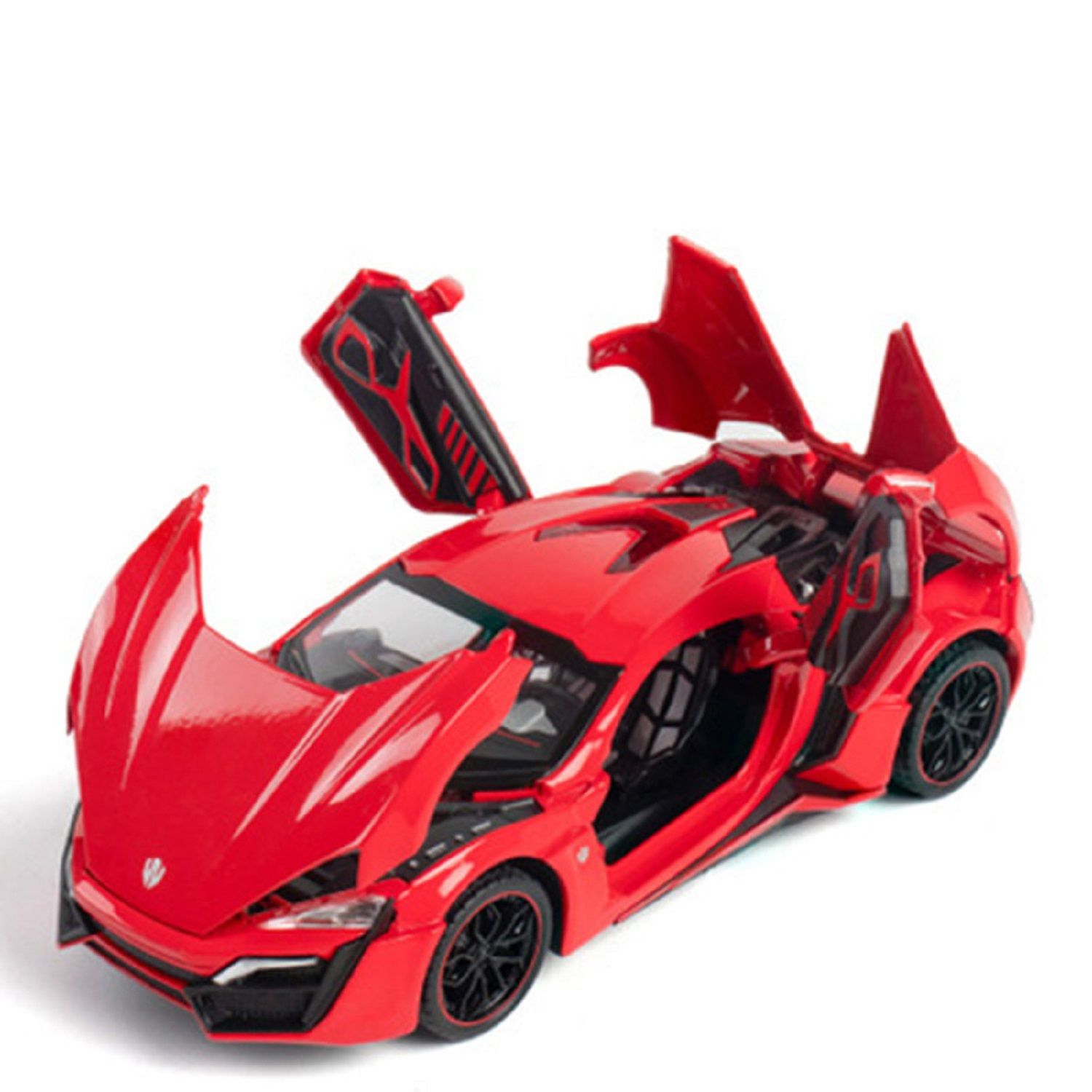 KTRS ENTERPRISE 1:24 Alloy Metal Pull Back Die-cast Car Model Car Pull Back car Super car with Openable Doors with Sound and Light Doors & Light Music Boys Toys for Kids (Laikan Super running)