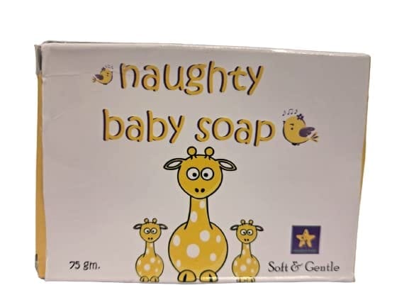 naughty baby soft & gentle soap Chandan bar with Badam Oil and Rakhta Chandan. Pack of 3x75 gm