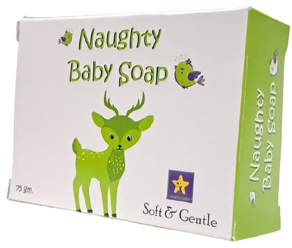 naughty baby soft & gentle neem baby soap bar with Badam Oil and Rakhta Chandan. Pack of 3x75 gm naughty baby soft & gentle neem baby soap bar with Badam Oil and Rakhta Chandan. Pack of 3x75 gm