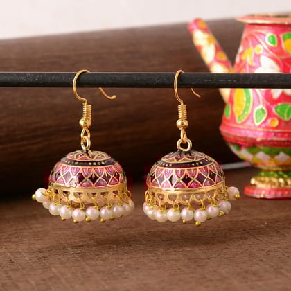 Multicolor Meenakari Jhumka Earrings – M