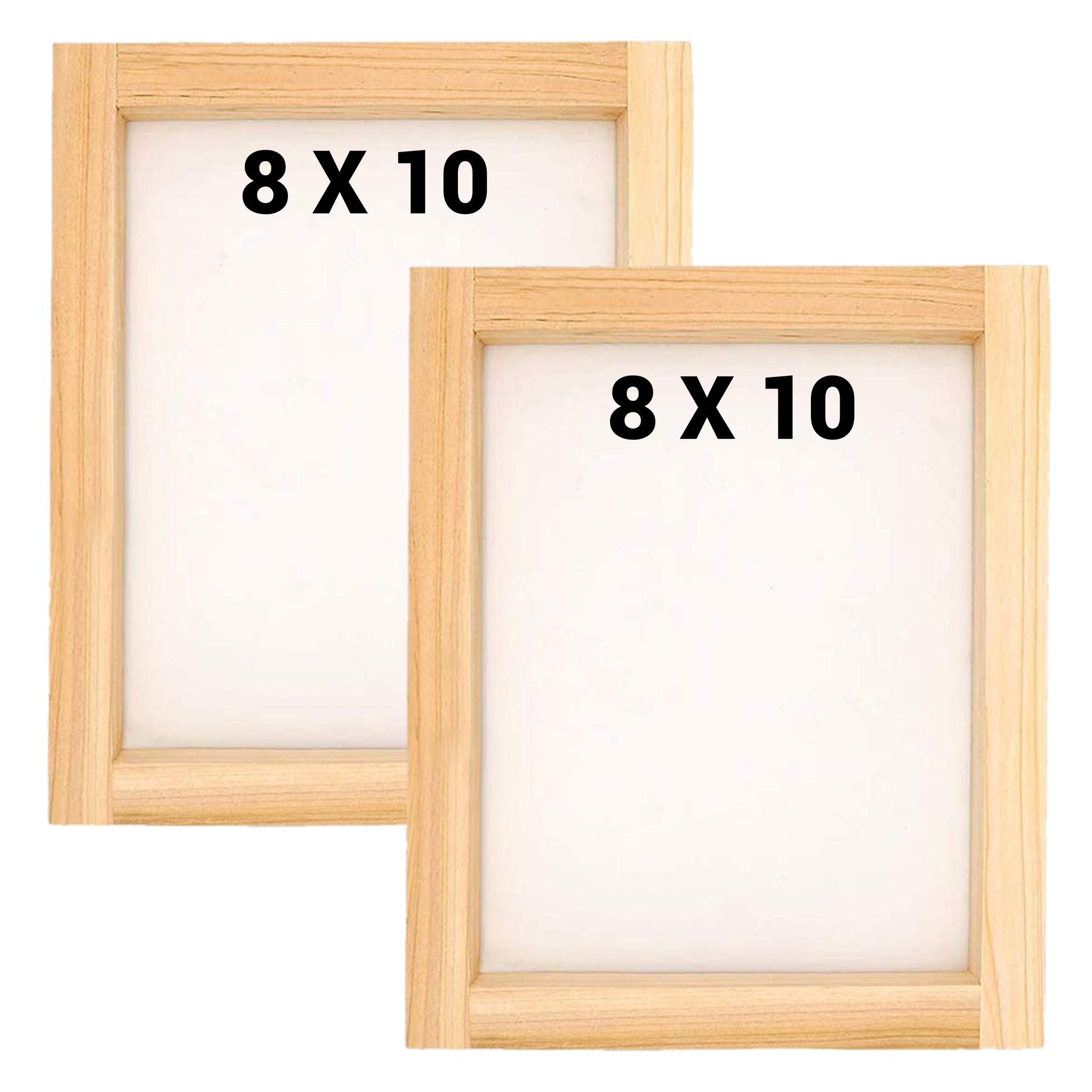 MrKrafts 8X10 Wooden Screen Printing Frame with Pre-Stretched Mesh (Pack of 2)