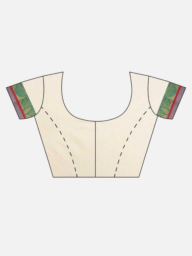 Kerala Cream Gold Jari Weaving Saree