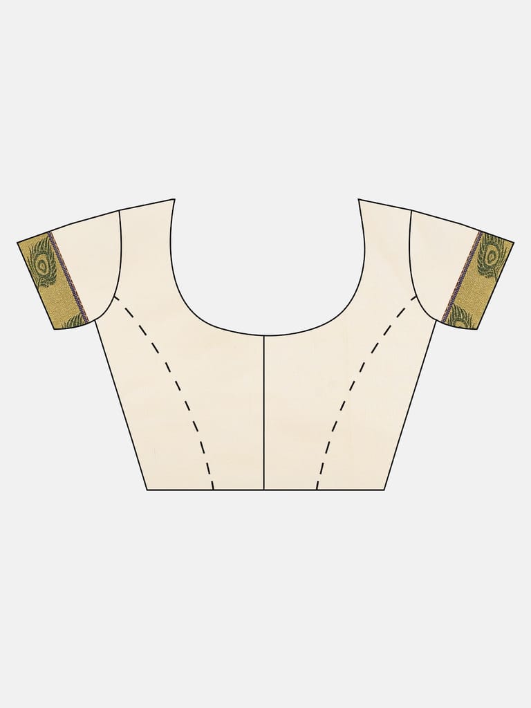 Kerala Cream Gold Jari Weaving Saree